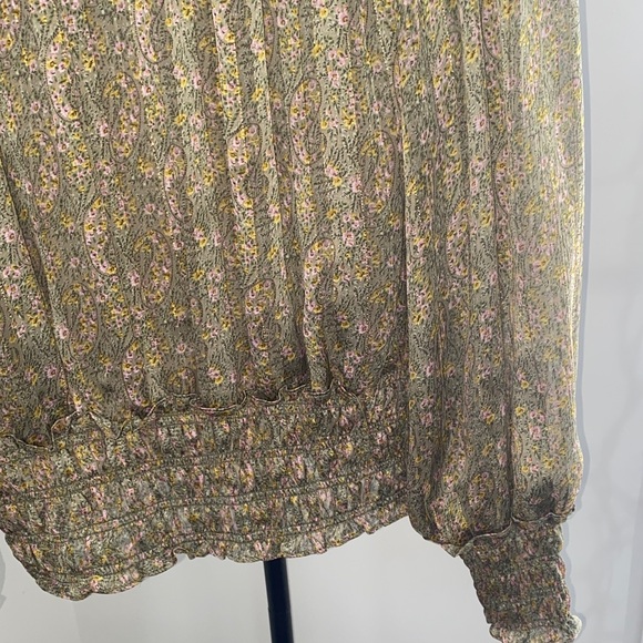 Floral Ruffle Blouse - Green - Picture 12 of 13